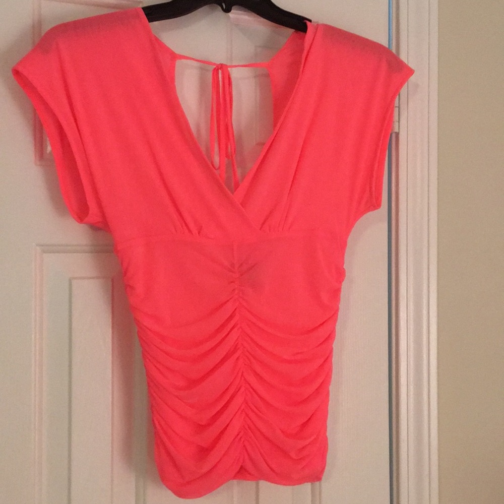 Moda International Runched Tie Back Top